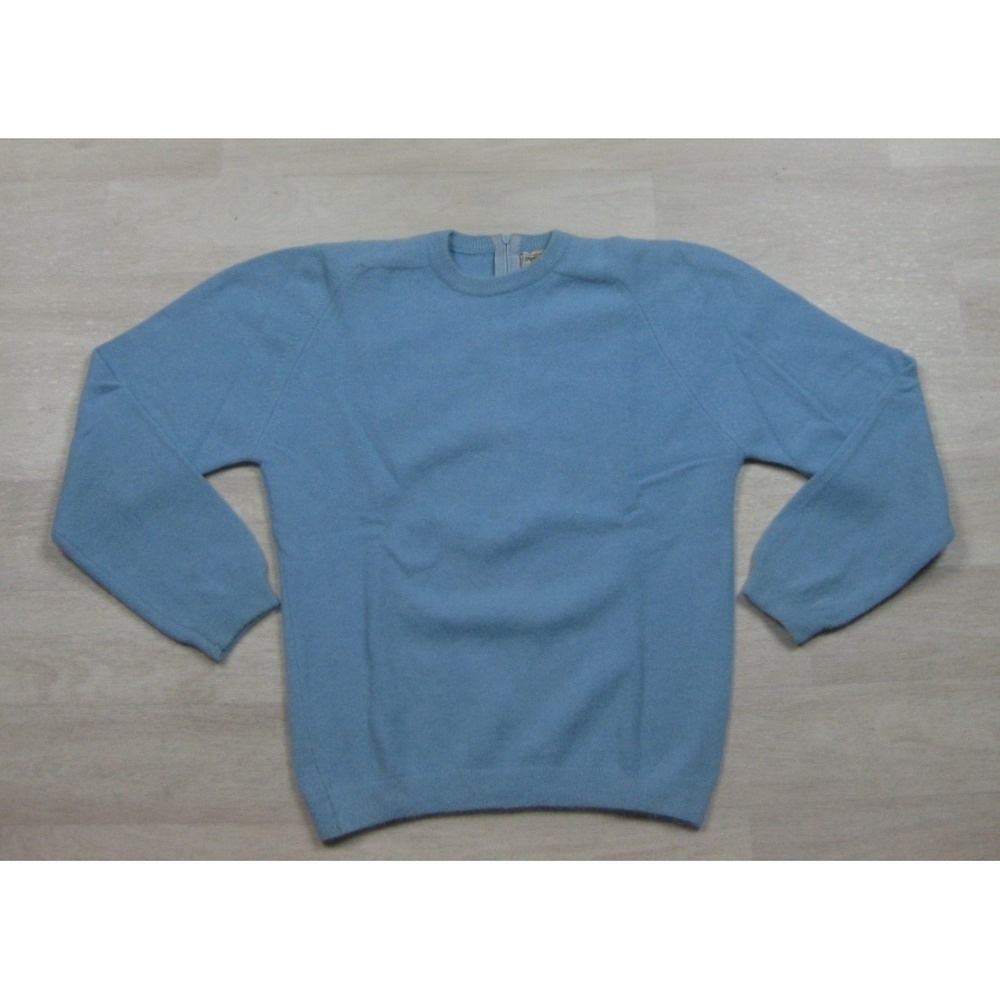 Vintage 50s Empress Fur Blend Sweater (S) Angora Wool‎ Baby Blue Pinup Preppy